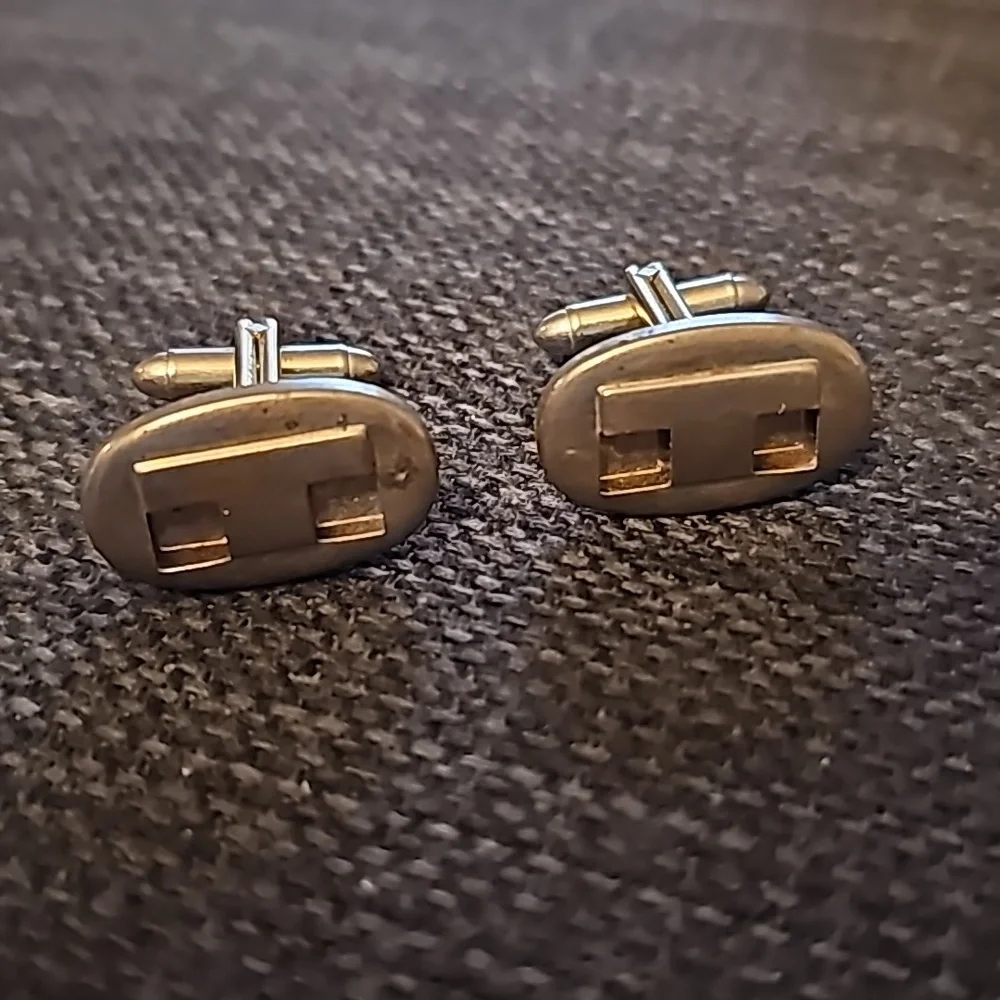 Goldtone T Monogram Cufflinks 🎄29